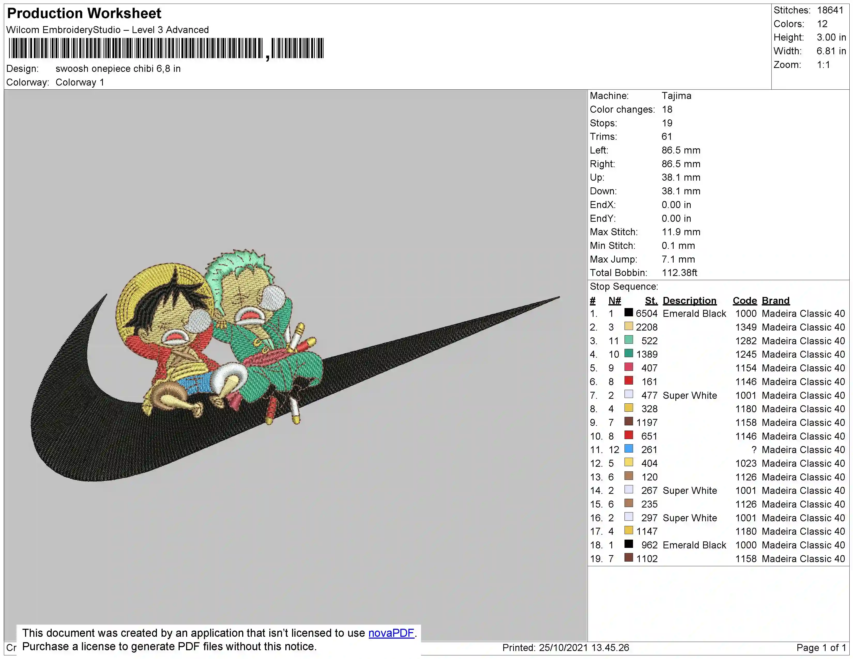 Alternative view of  Nike Swoosh Embroidered Design 