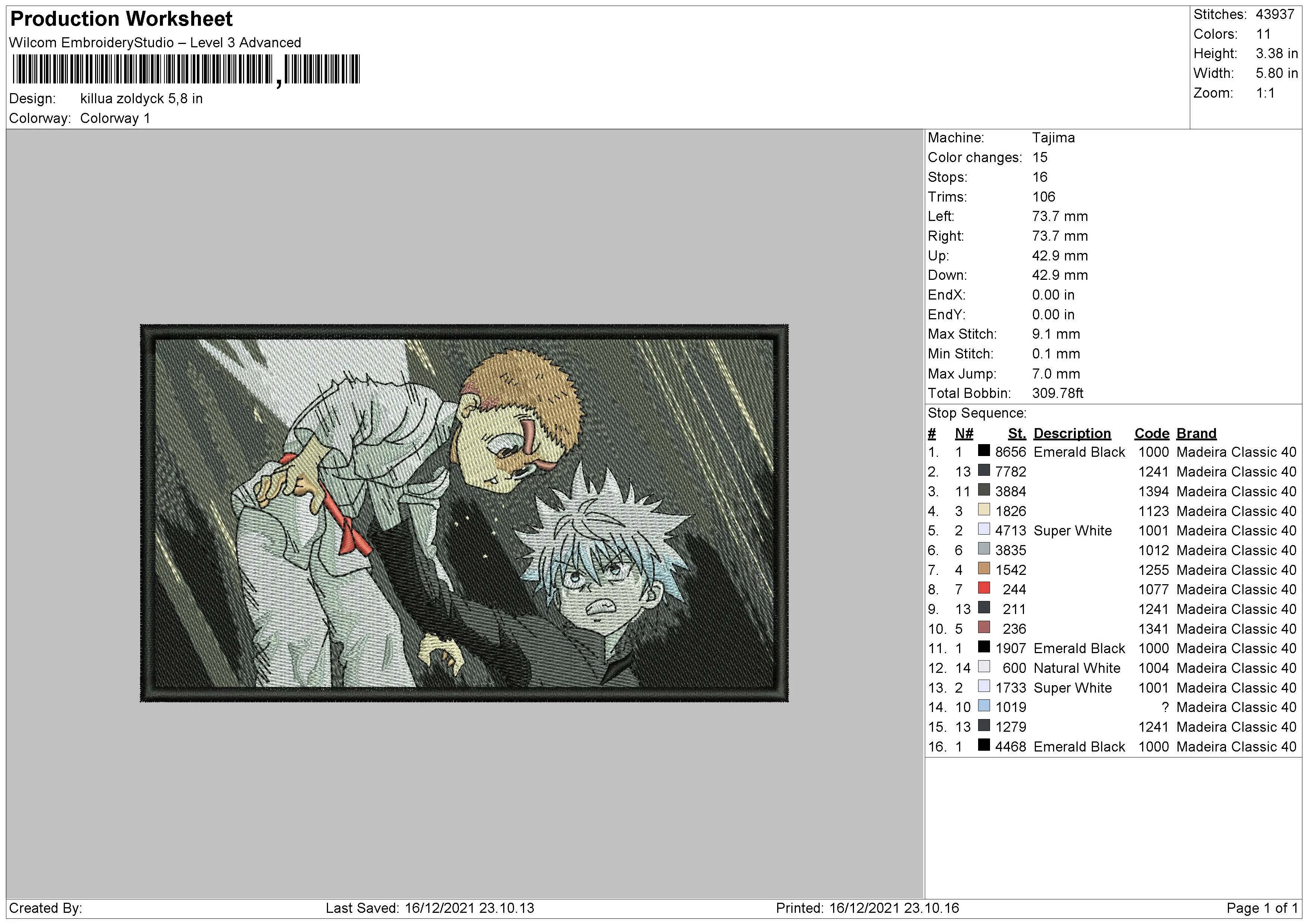 Alternative view of  Embroidered Ash and Pikachu Scene 