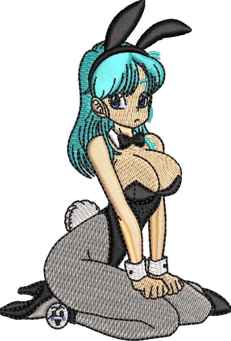 Alternative view of  Embroidered Bunny Girl Character 