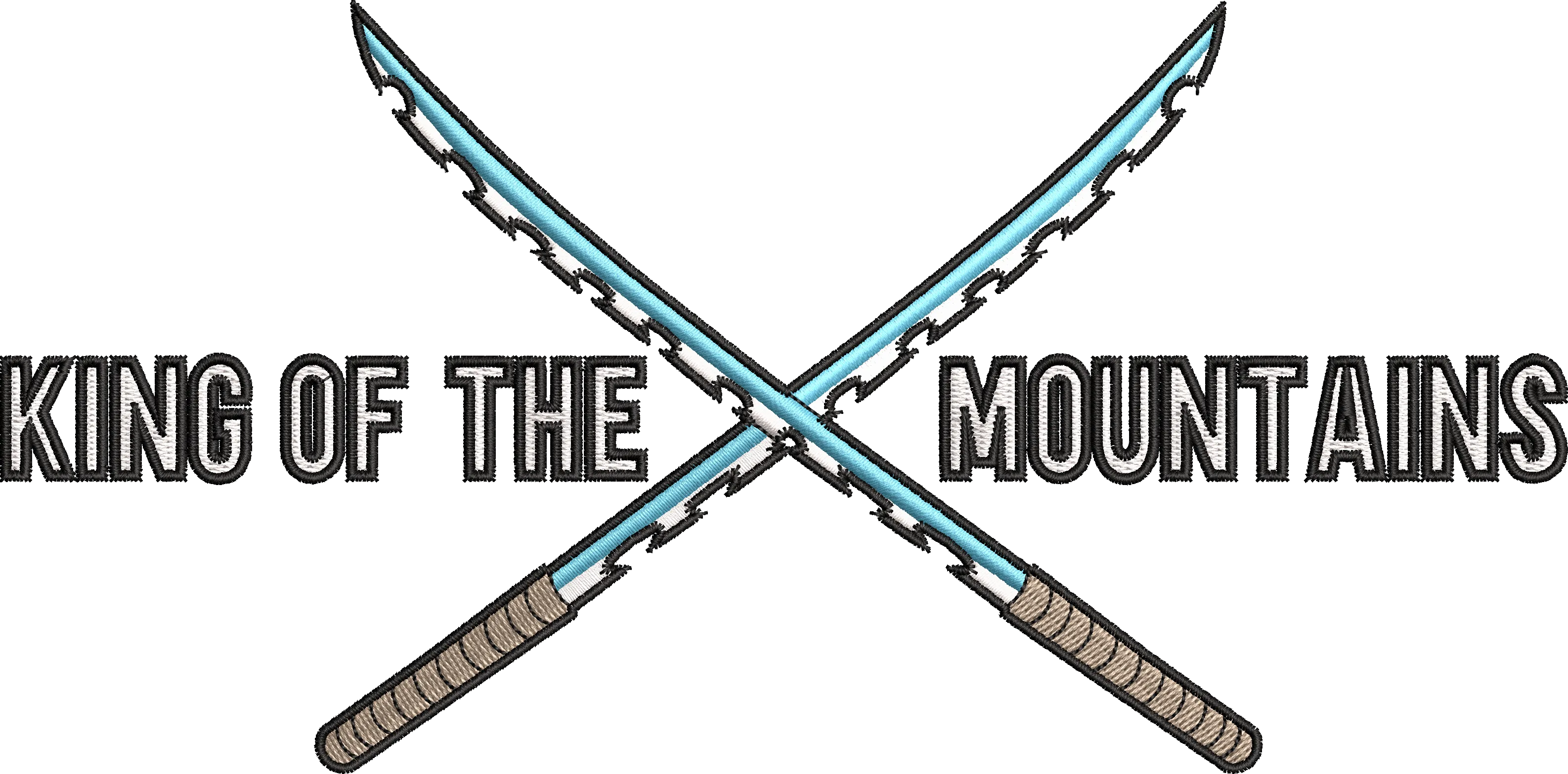 Alternative view of  King of the Mountains Embroidered Design 