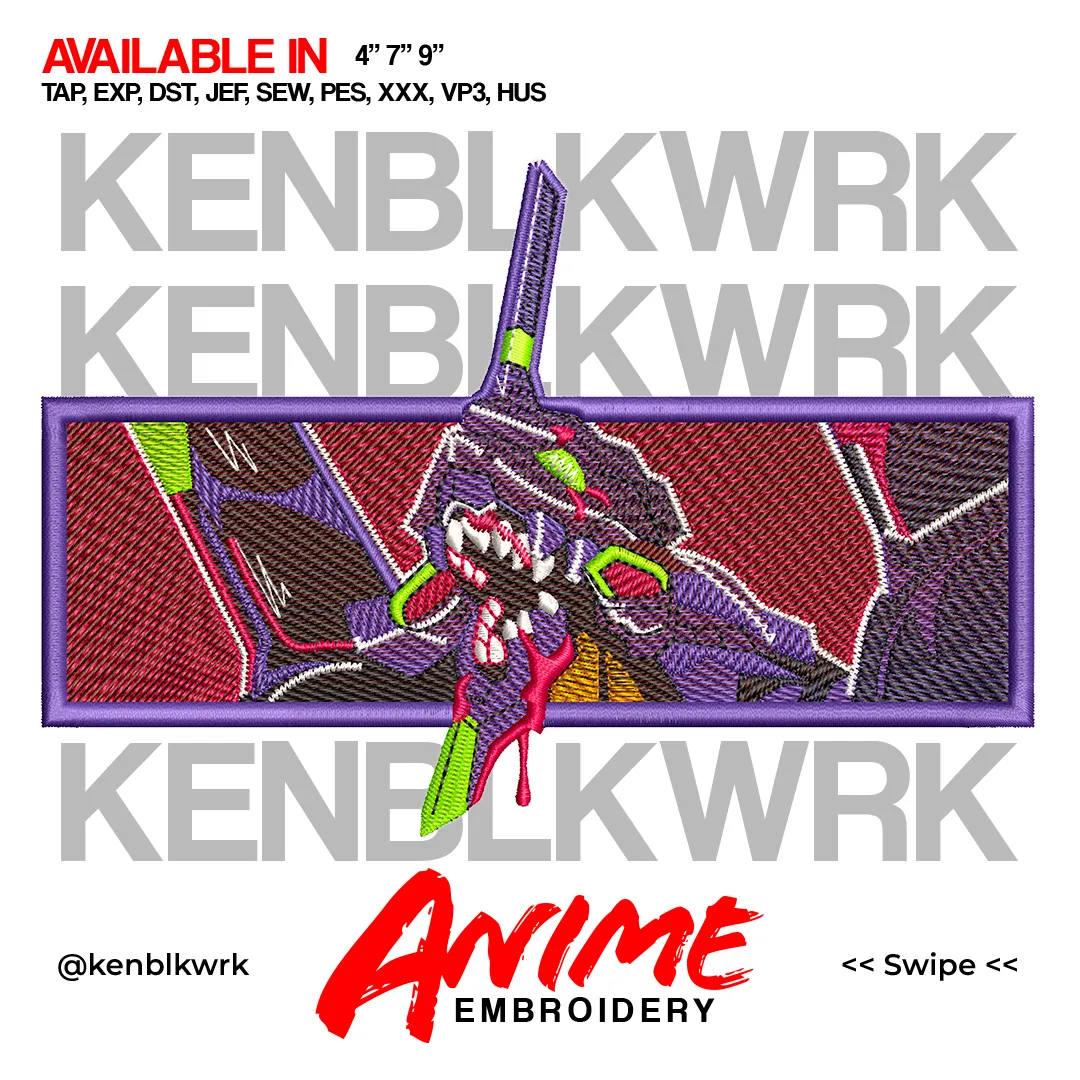 Alternative view of  Embroidered Evangelion Mech Design 