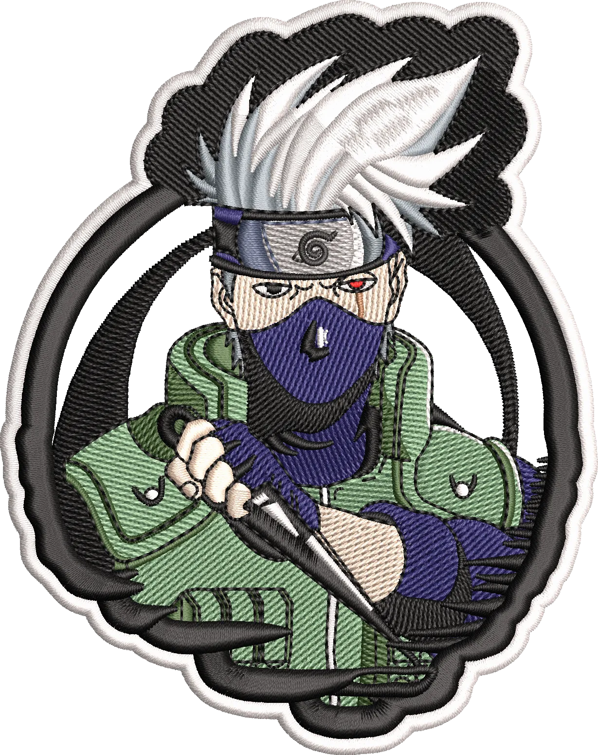Alternative view of  Embroidered Ninja Warrior Portrait 