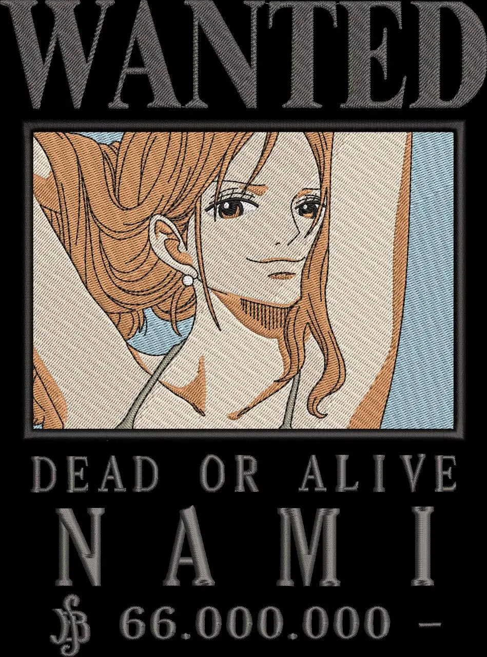 Alternative view of  Embroidered Nami Wanted Poster 