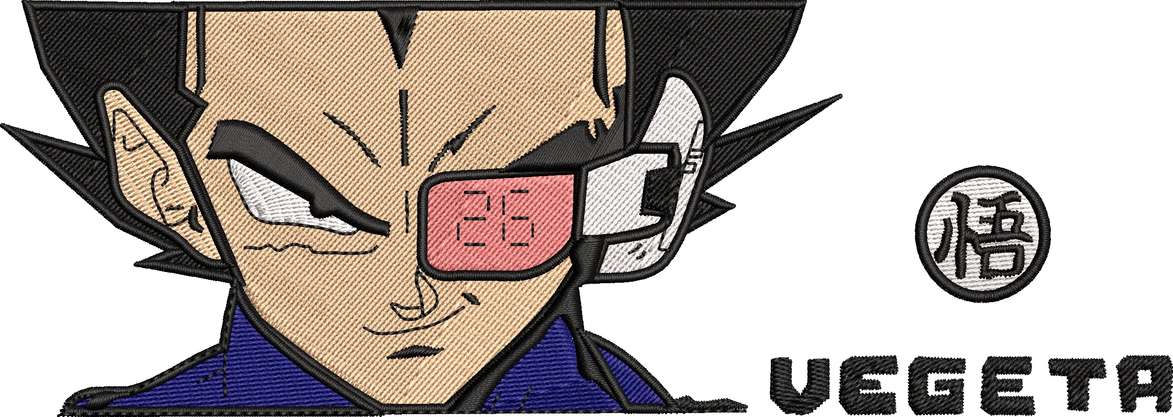 Alternative view of  Embroidered Vegeta Scouter Design 
