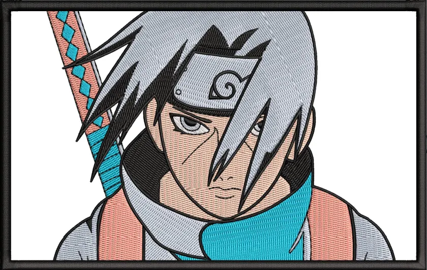 Alternative view of  Embroidered Kakashi Hatake Portrait 