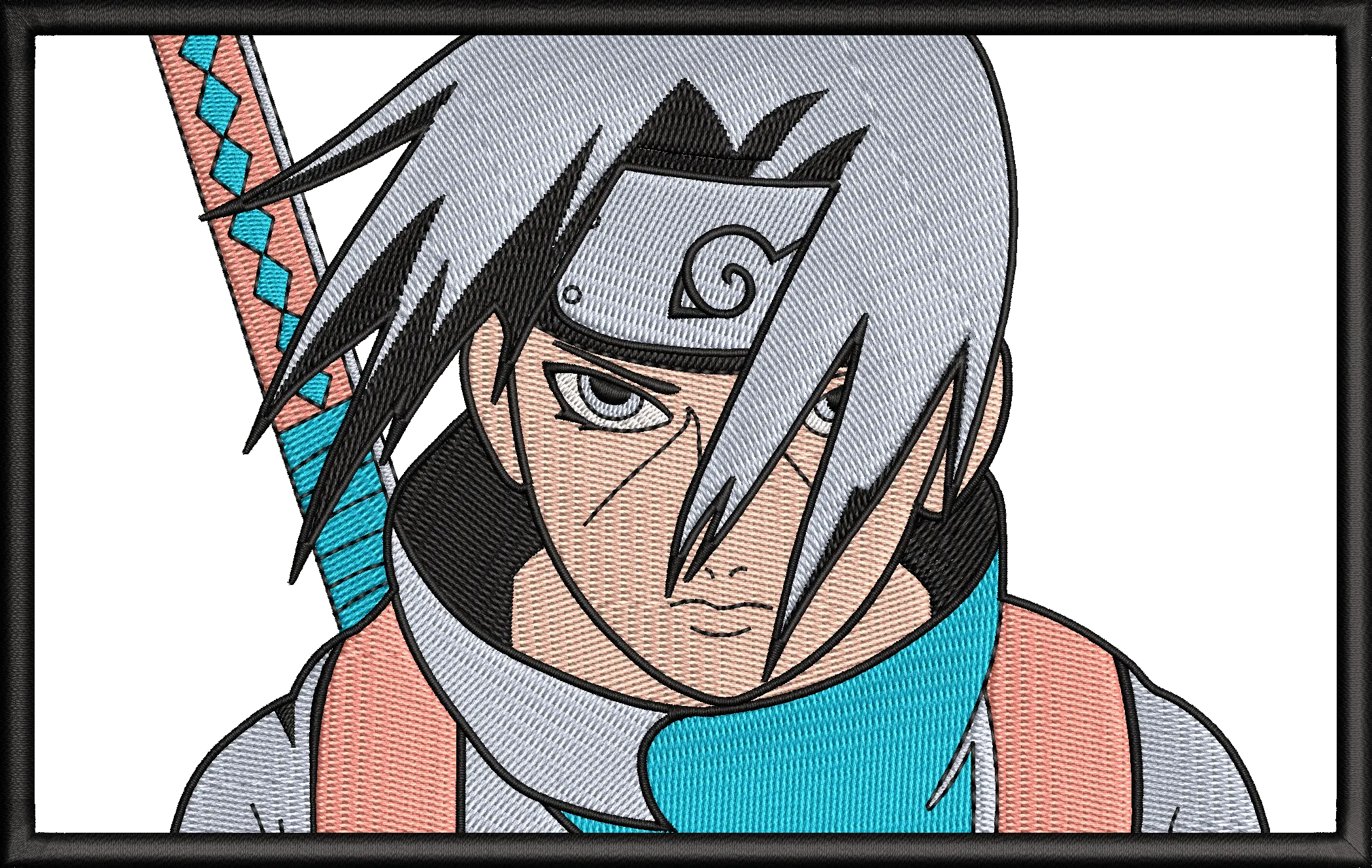 Alternative view of  Embroidered Kakashi Hatake Portrait 