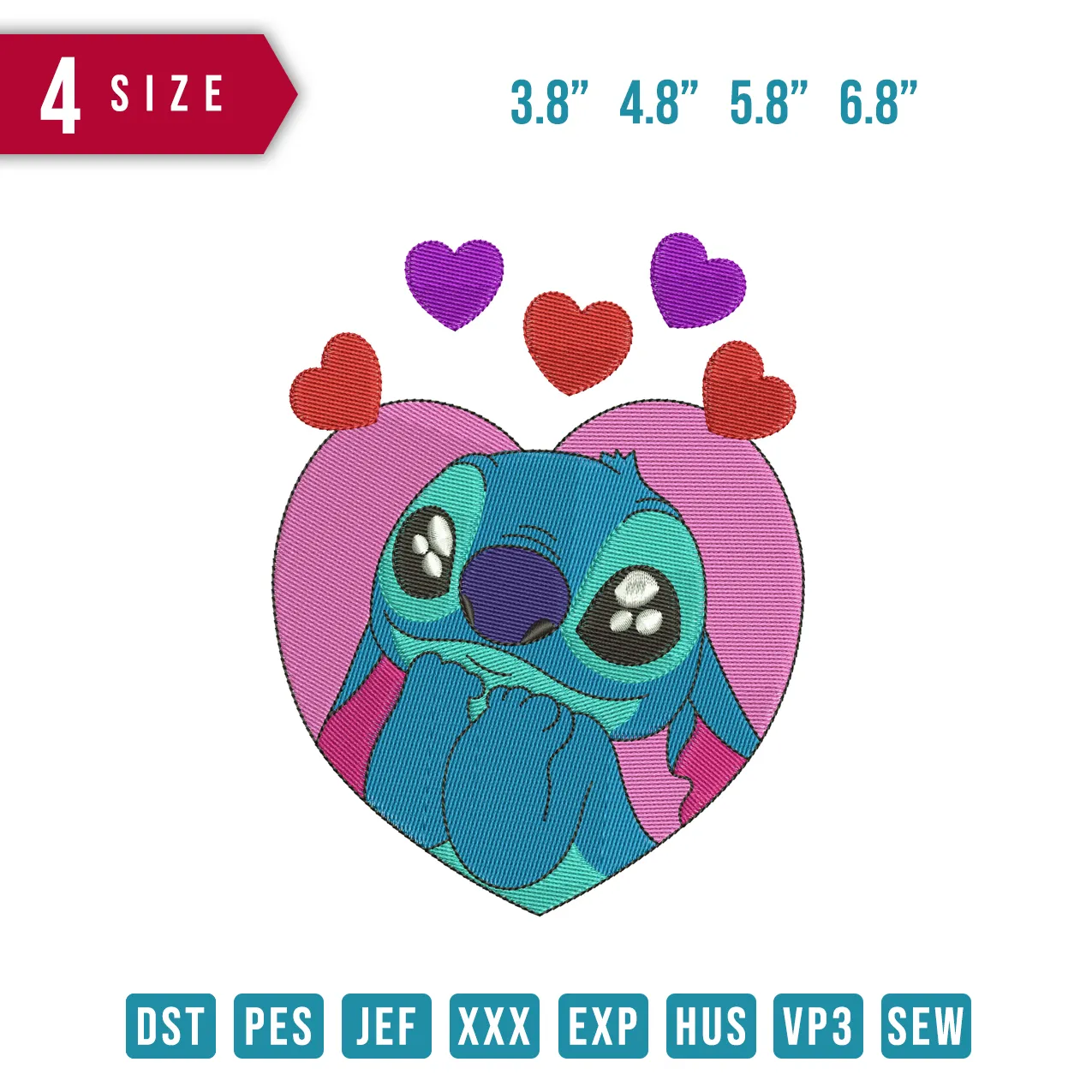 Alternative view of  Stitch Heart Embroidery 