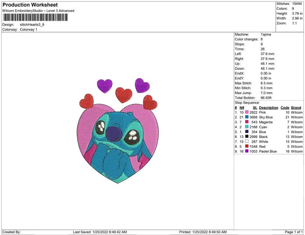 Alternative view of  Stitch Heart Embroidery 