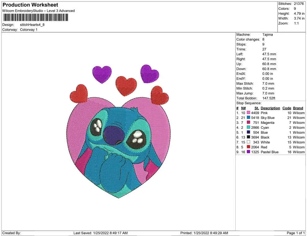 Alternative view of  Stitch Heart Embroidery 