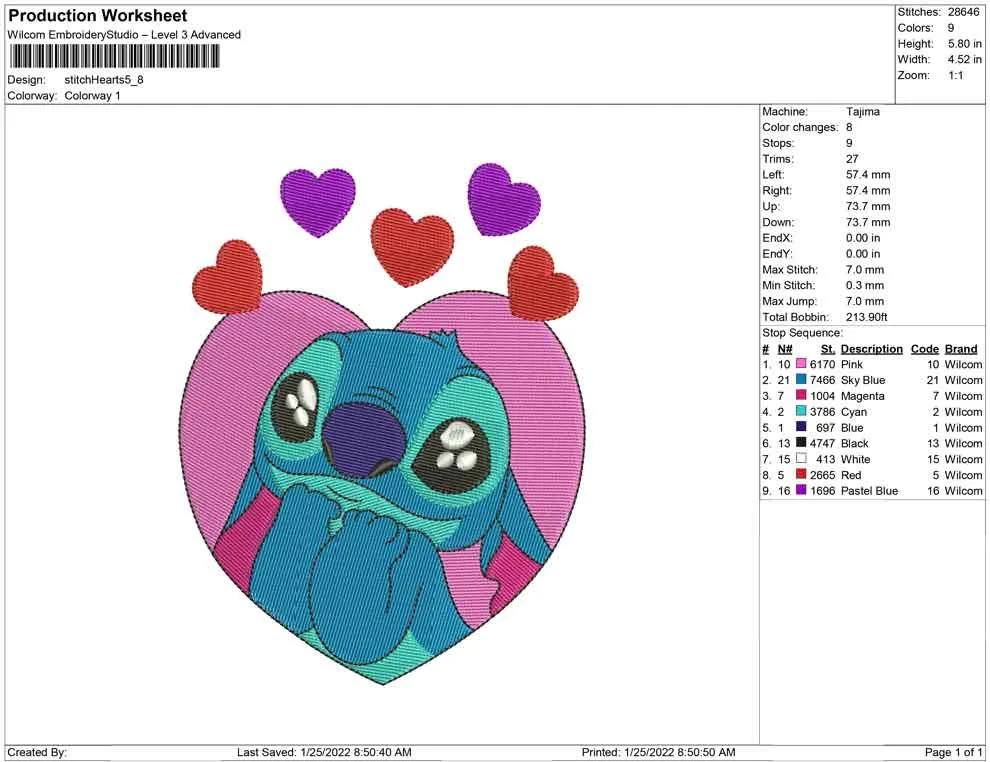 Alternative view of  Stitch Heart Embroidery 