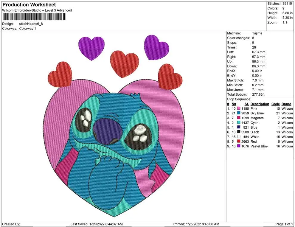 Alternative view of  Stitch Heart Embroidery 