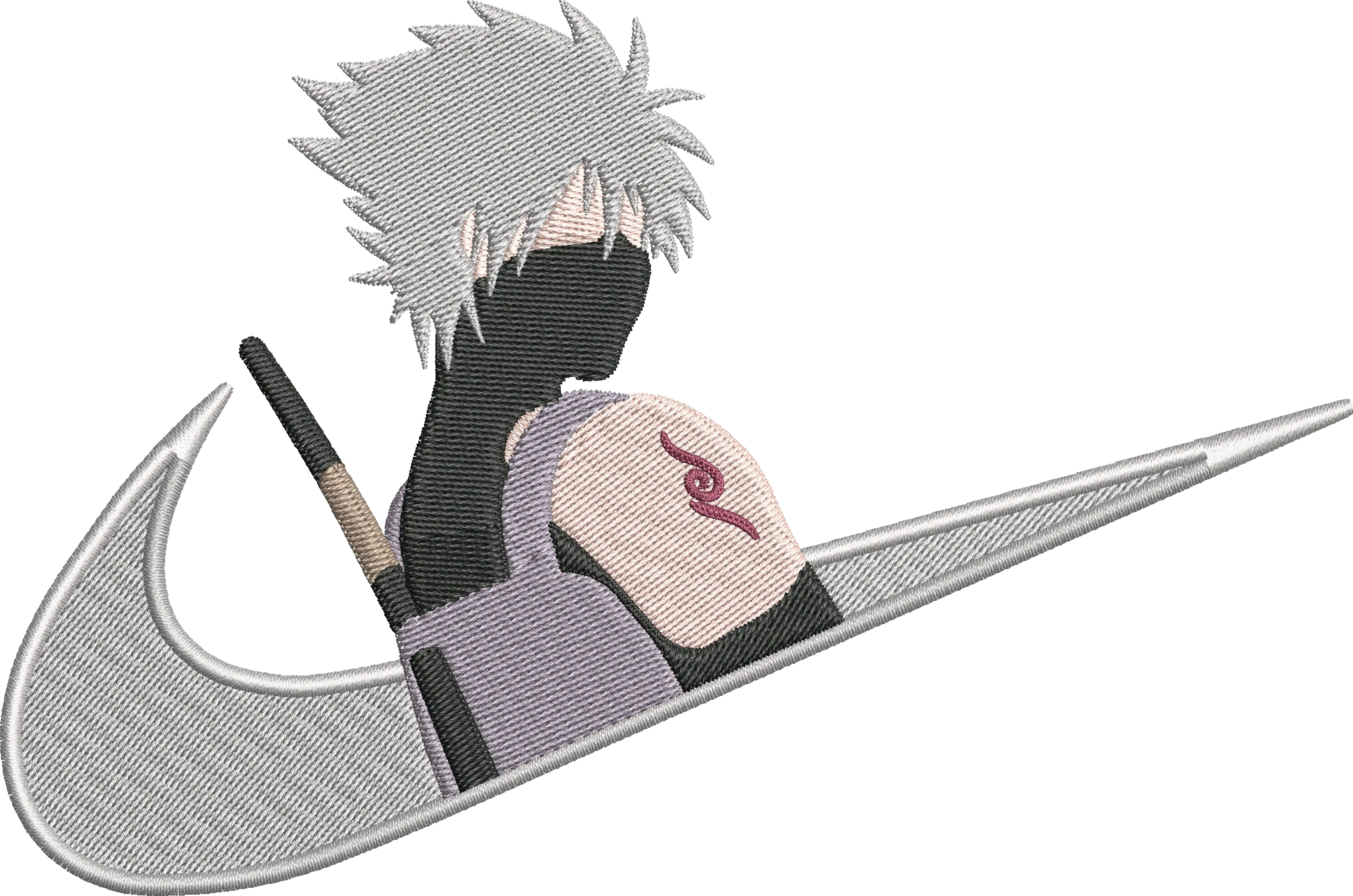 Alternative view of  Embroidered Kakashi on Nike Swoosh 