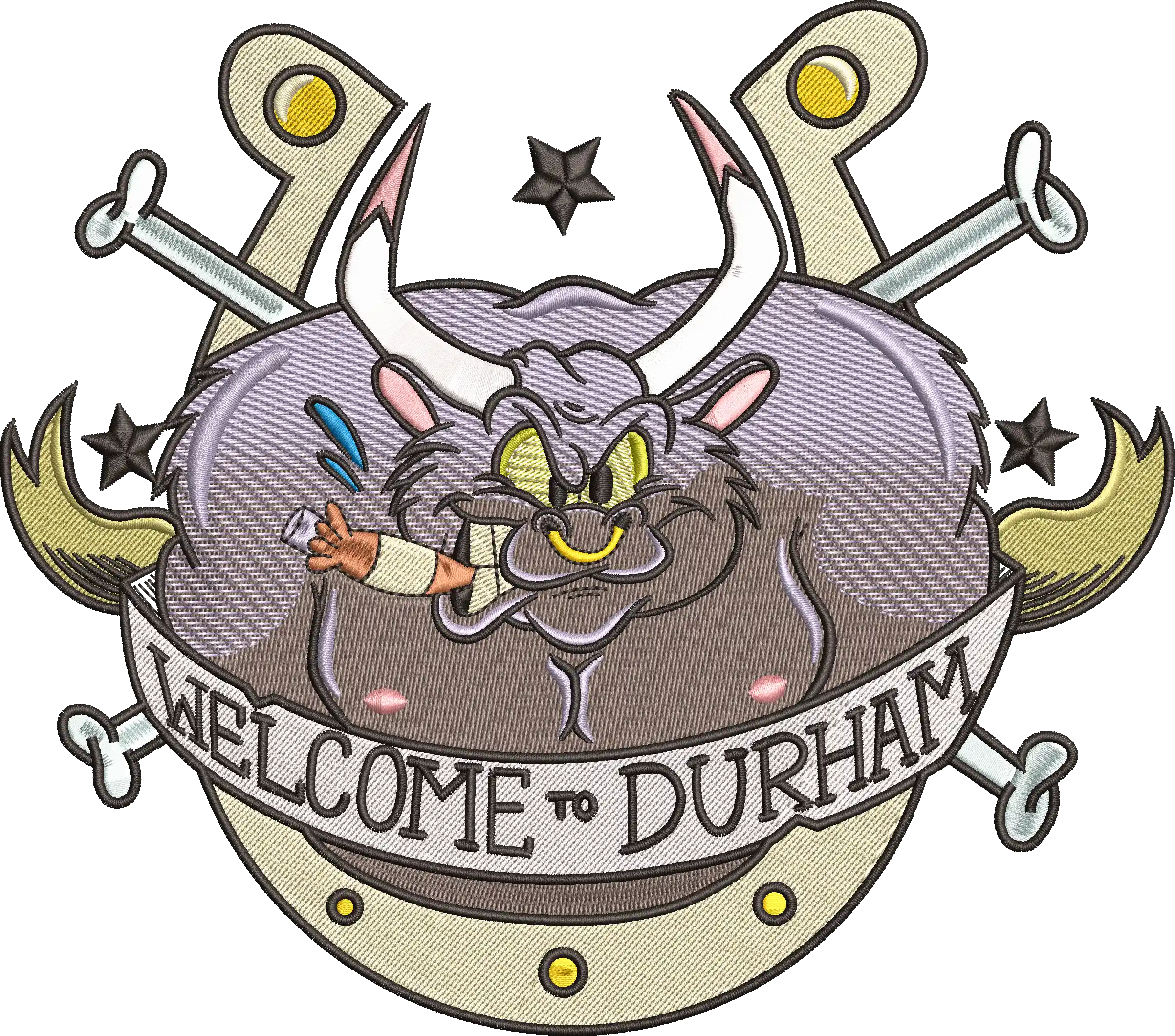 Alternative view of  Welcome to Durham Bull Embroidery 