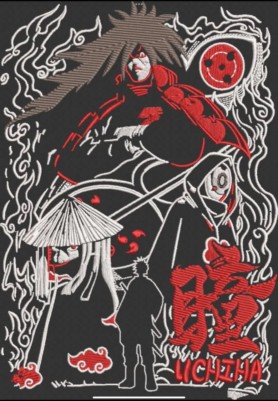Alternative view of  Embroidered Naruto Uchiha Clan Art 