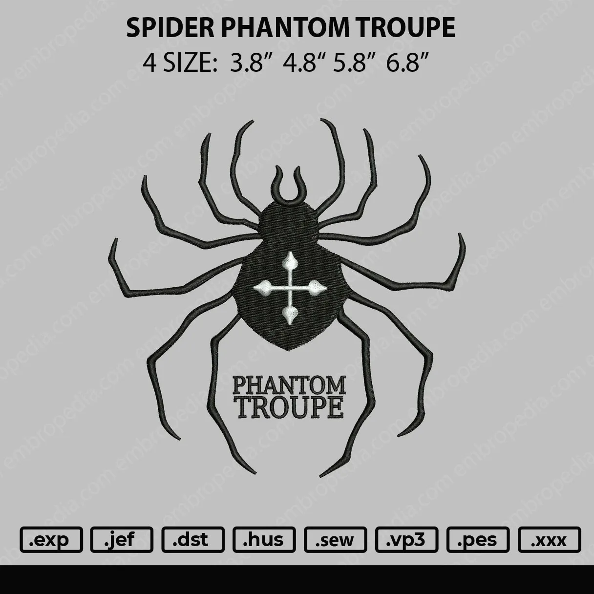 Alternative view of  Phantom Troupe Spider Embroidery 