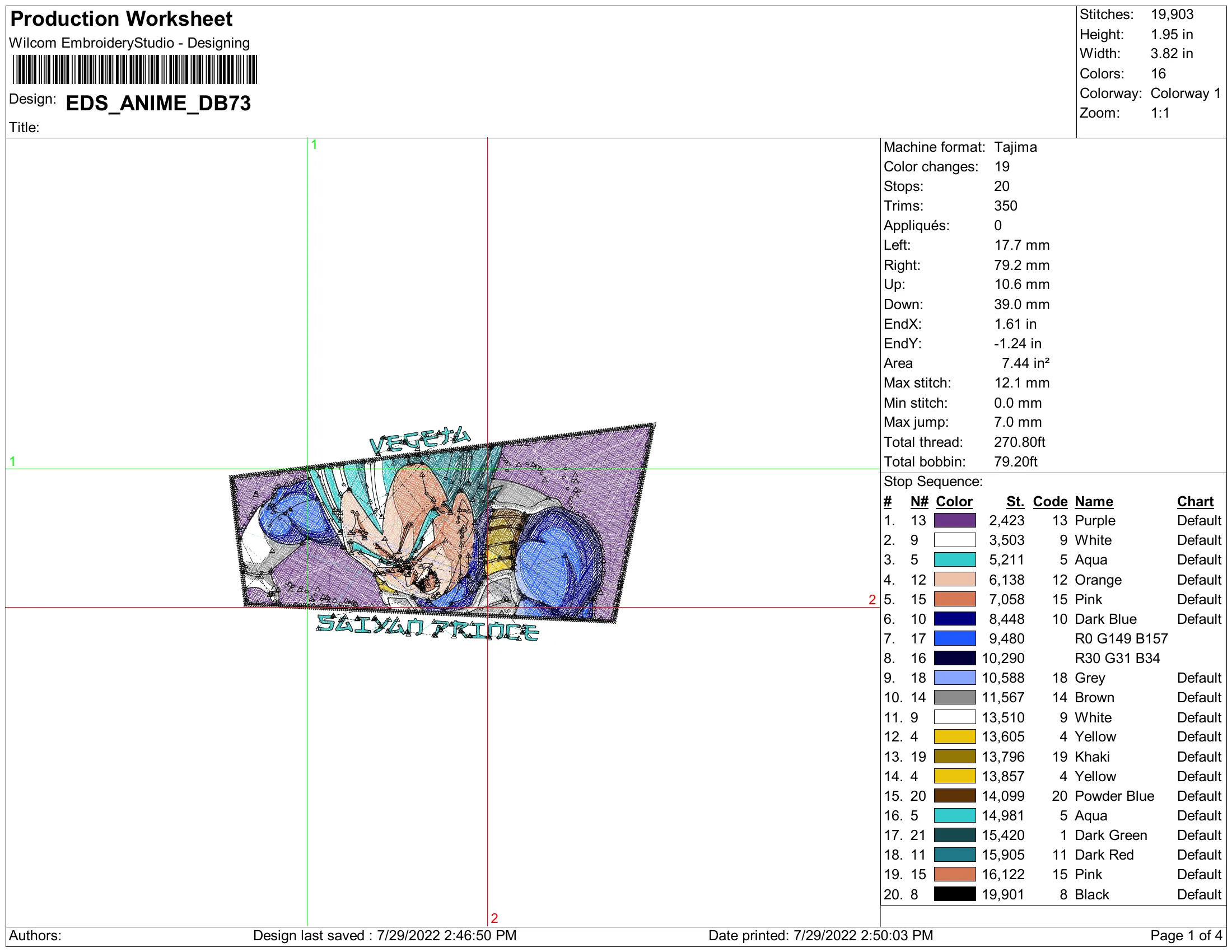 Alternative view of  Saiyan Spirit Embroidered Design 