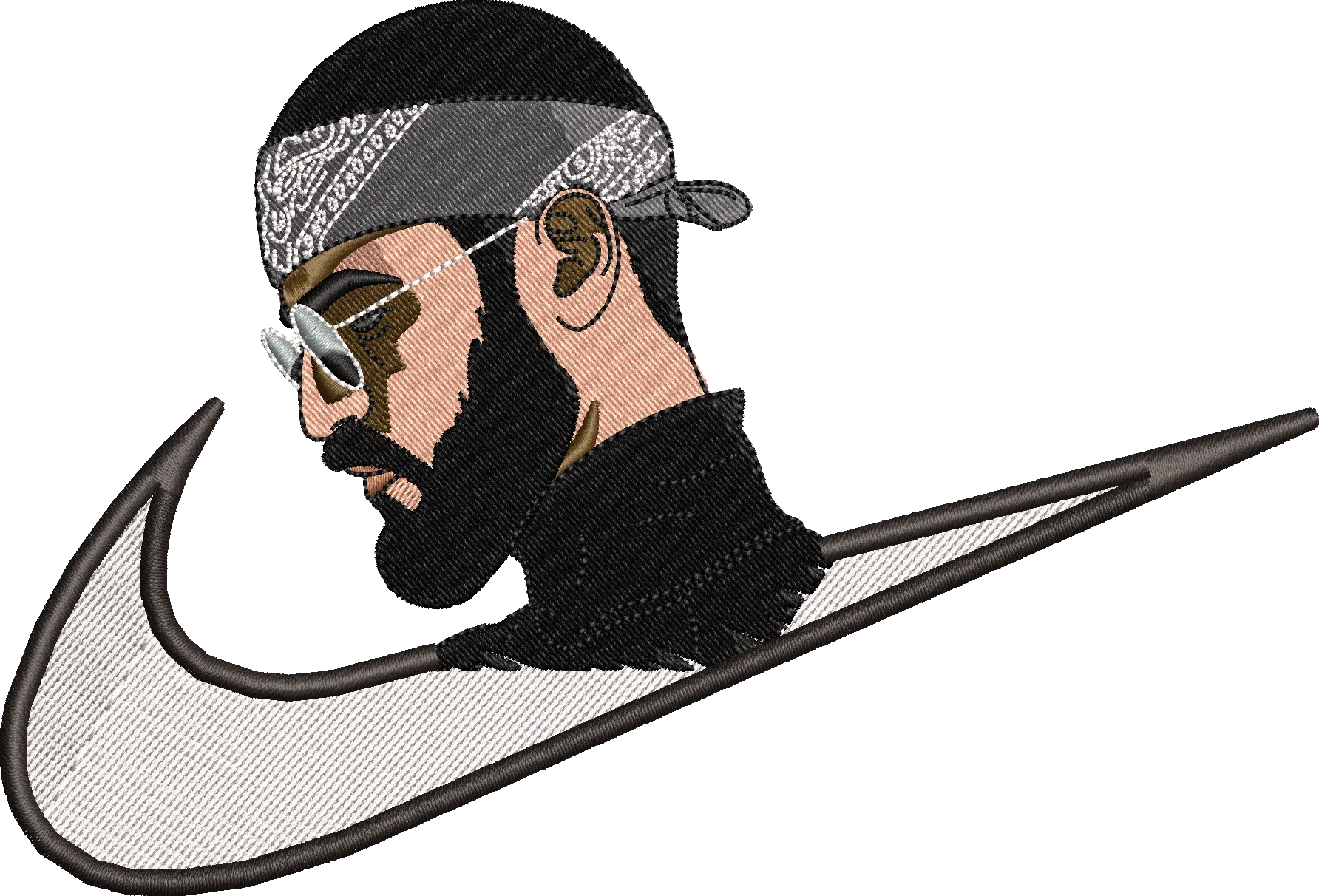 Alternative view of  Embroidered Hip-Hop Icon with Nike Swoosh 