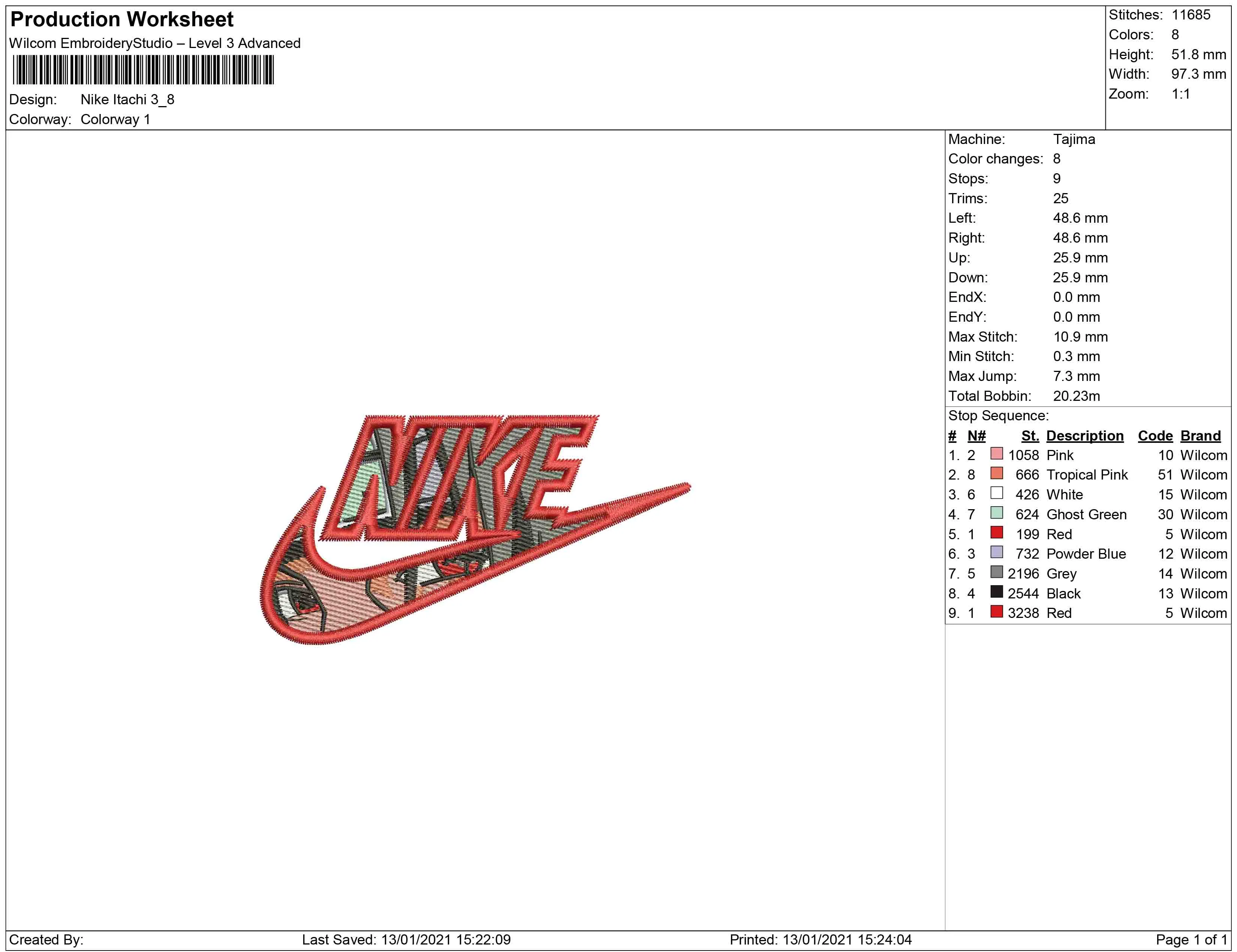 Alternative view of  Embroidered Nike Swoosh Logo 