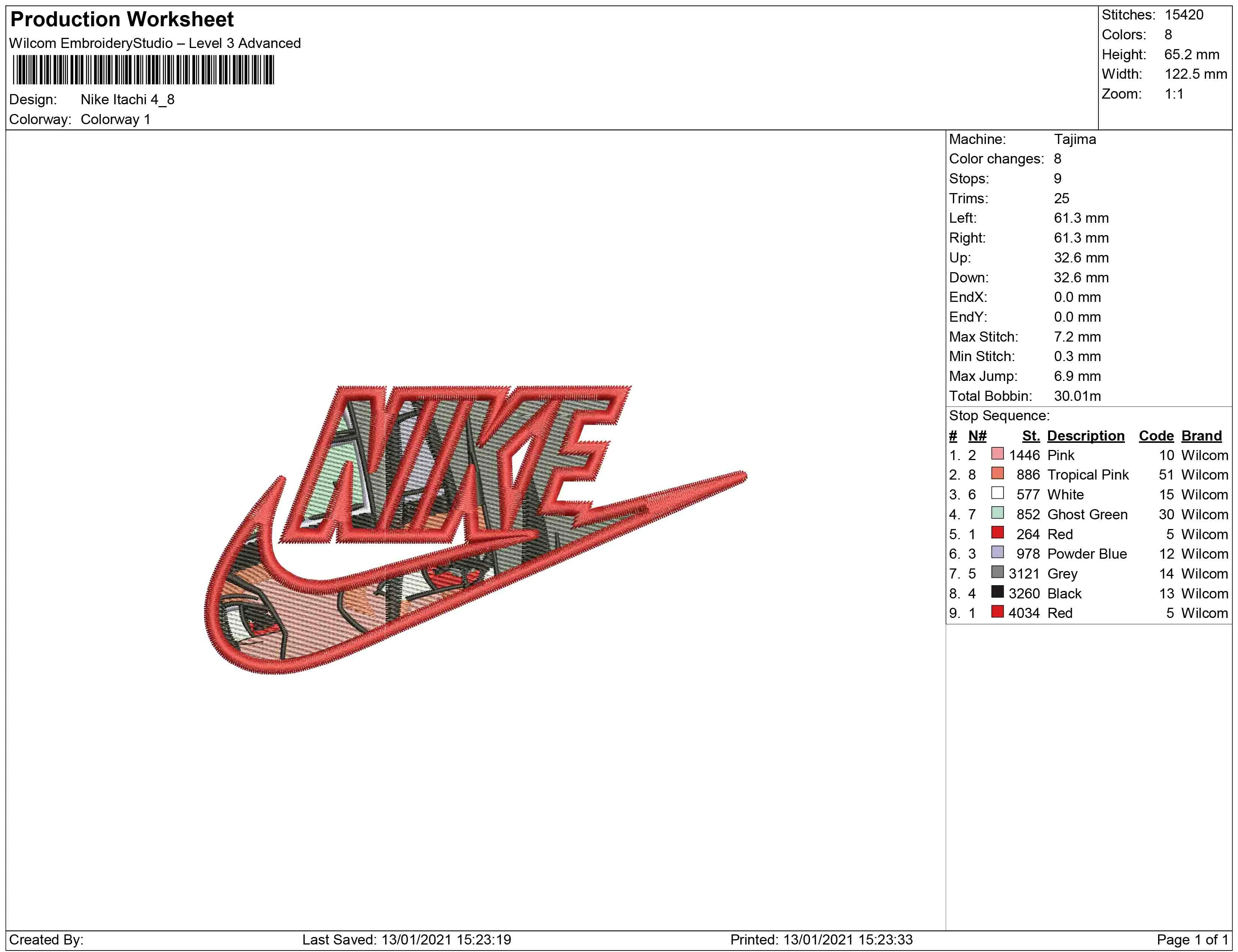 Alternative view of  Embroidered Nike Swoosh Logo 