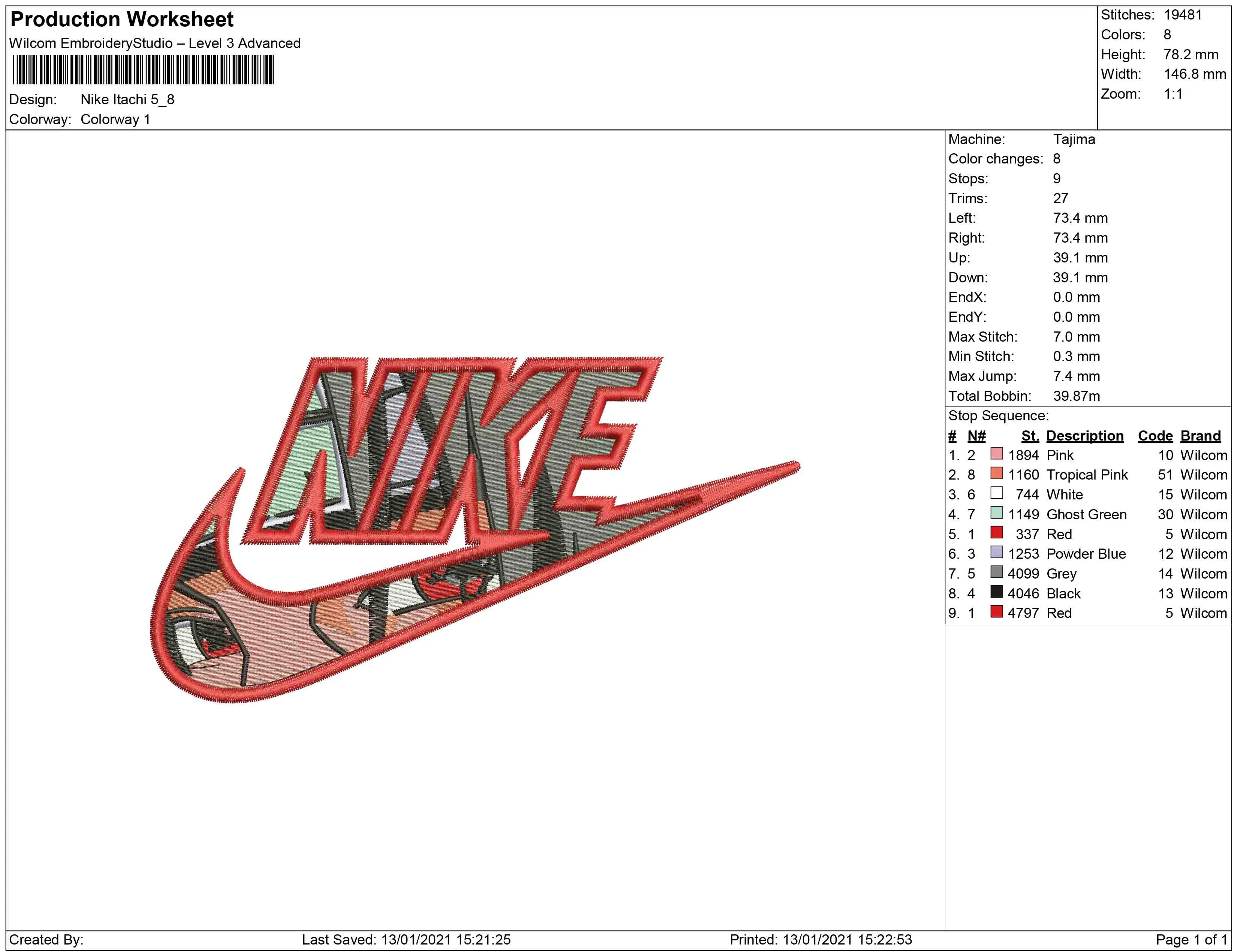 Alternative view of  Embroidered Nike Swoosh Logo 