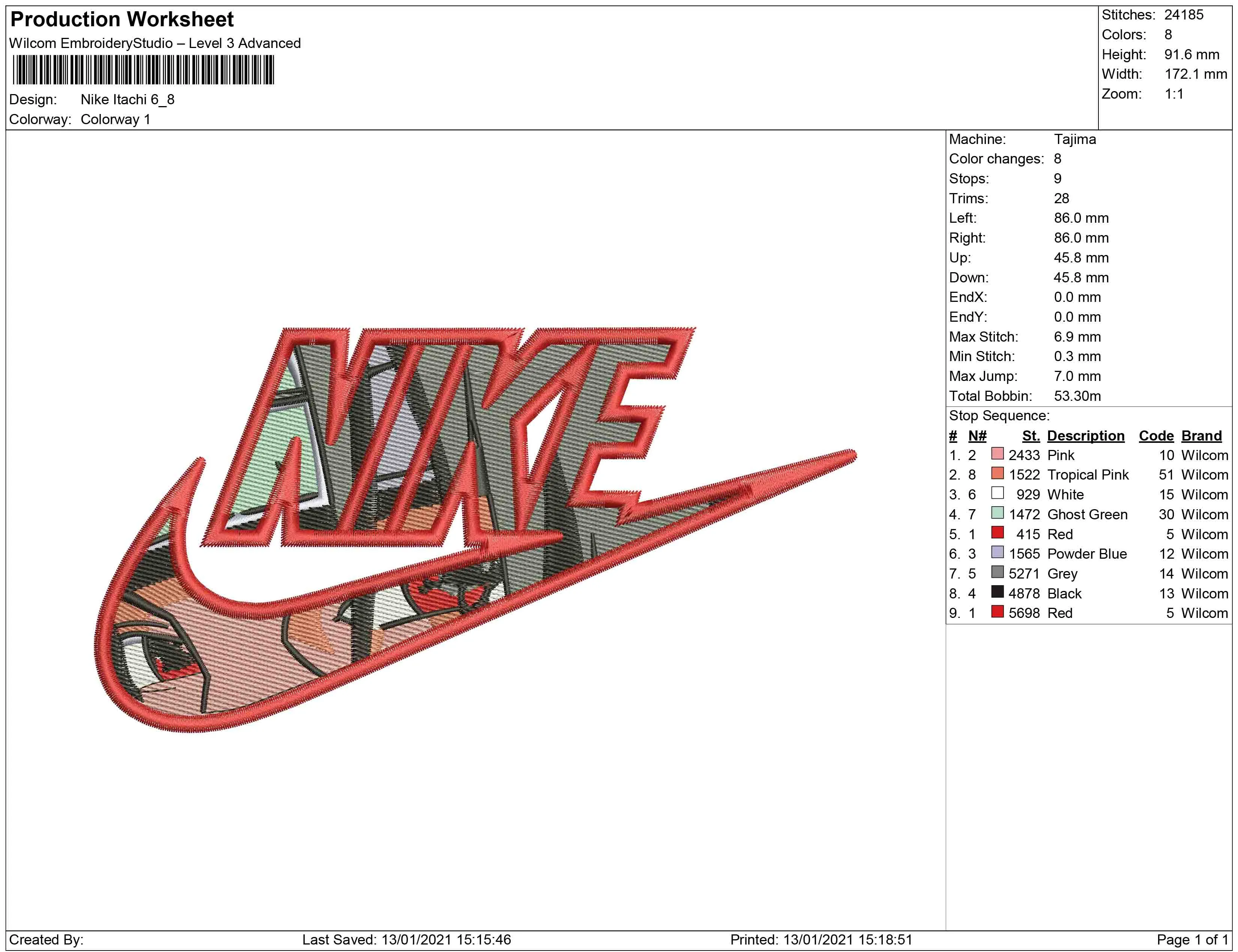 Alternative view of  Embroidered Nike Swoosh Logo 