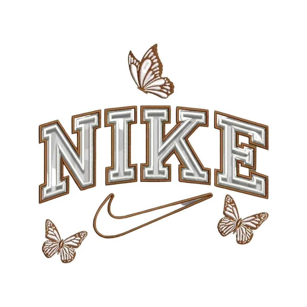 Alternative view of  Embroidered Nike Logo with Butterflies 