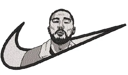 Alternative view of  Embroidered Celebrity Portrait with Nike Swoosh 