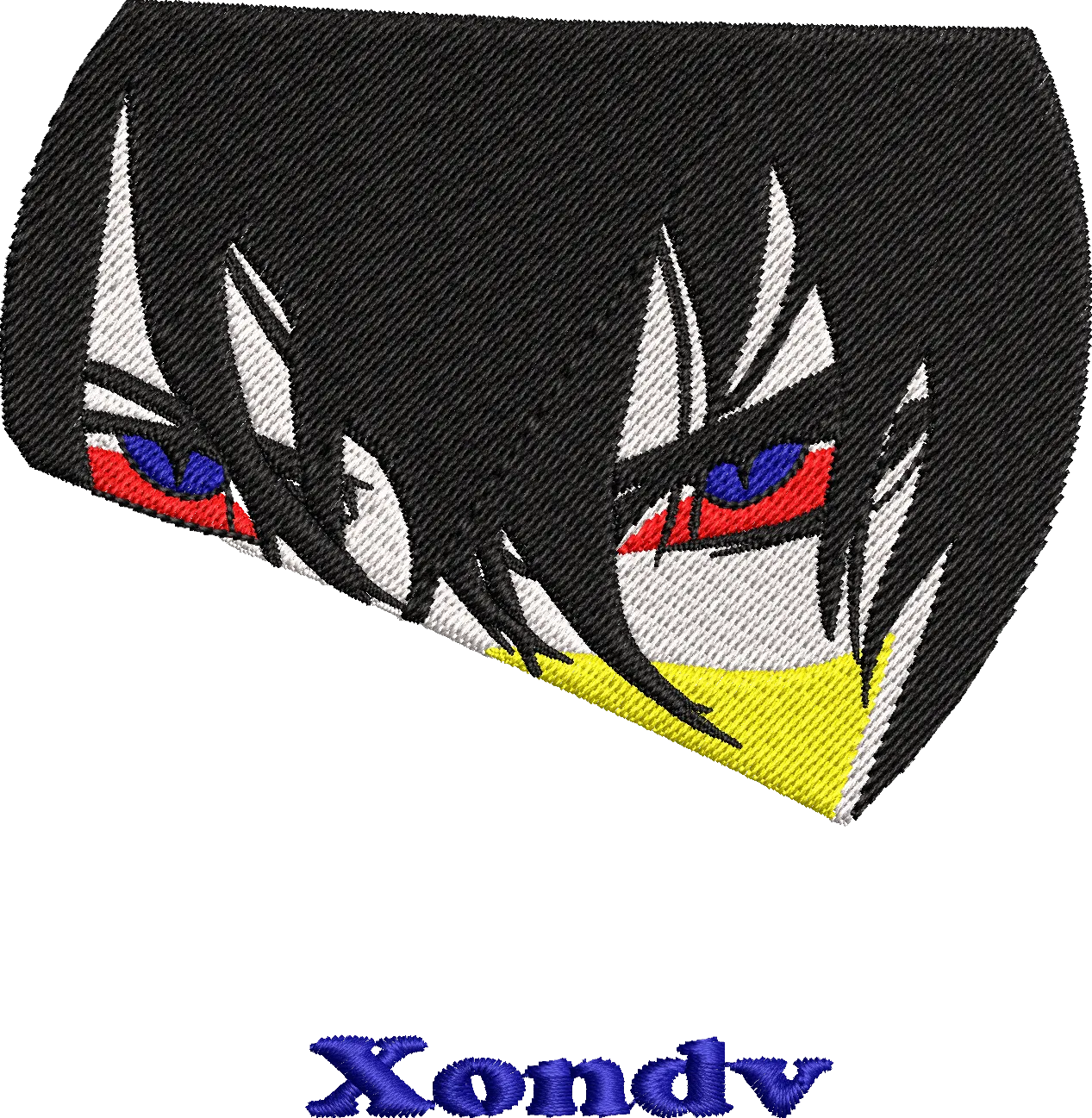 Alternative view of  Embroidered Anime Eyes Design 
