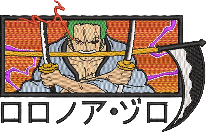 Alternative view of  Embroidered Roronoa Zoro Portrait 