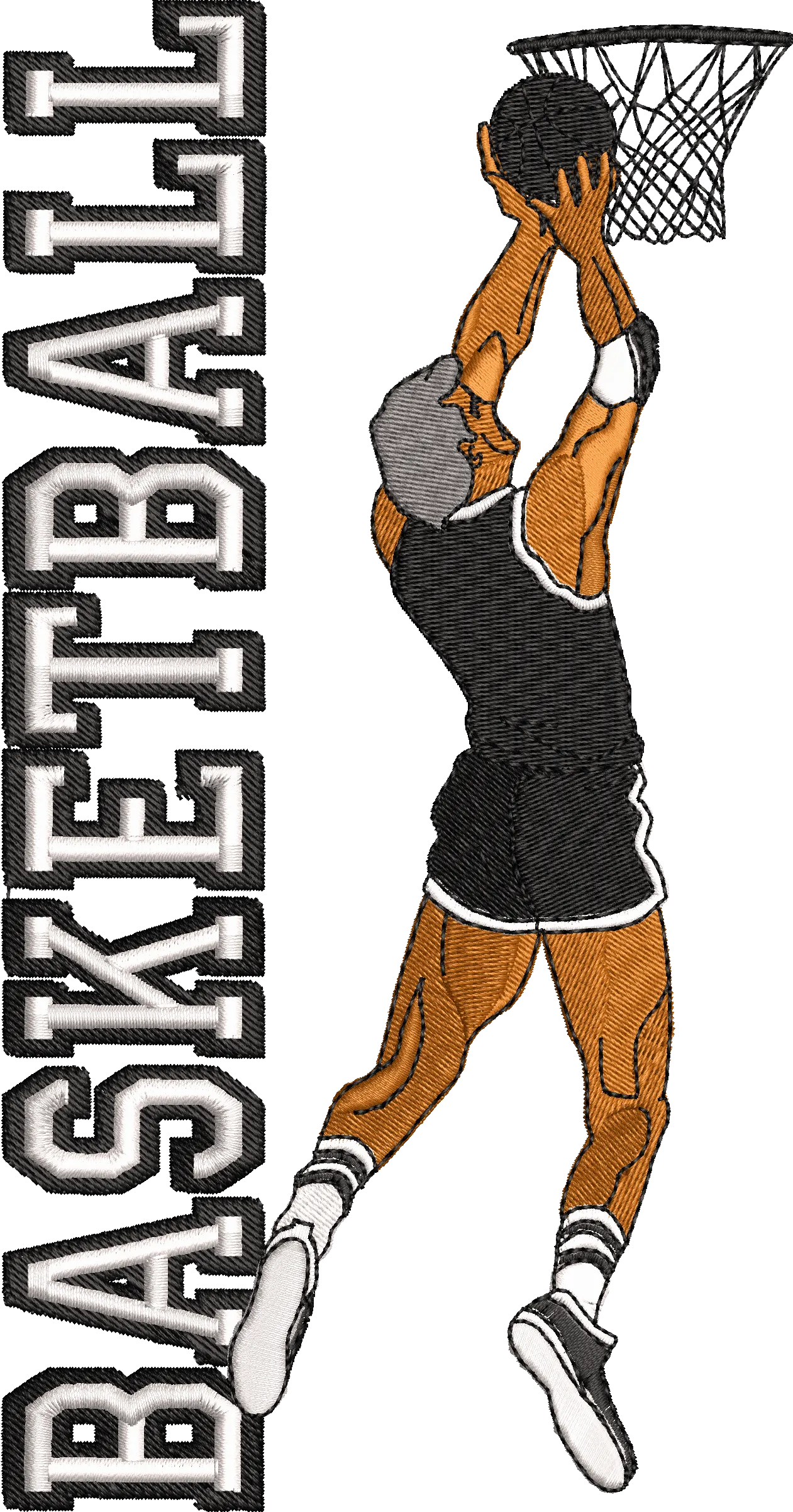 Alternative view of  Basketball Dunk Embroidery Design 