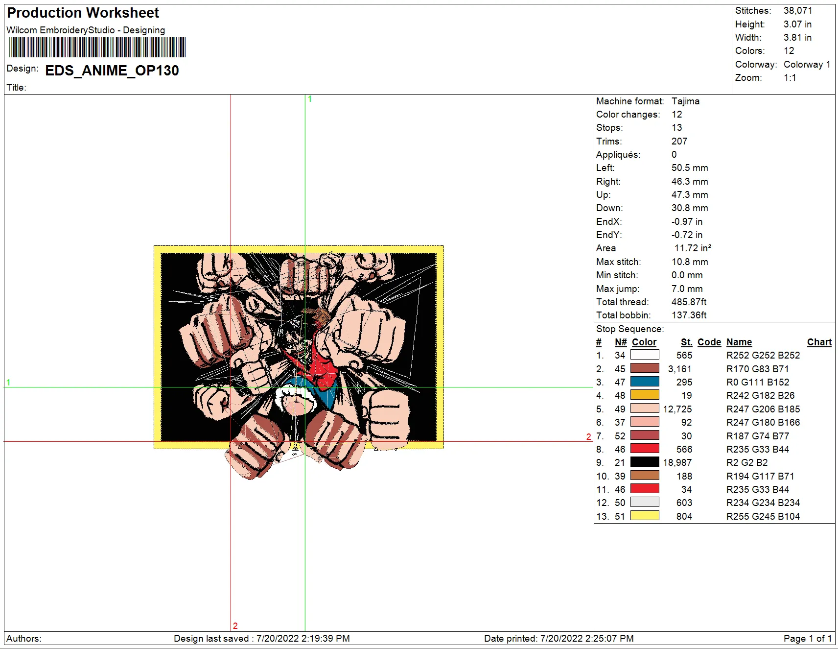 Alternative view of  One Piece Luffy Embroidered Arms 