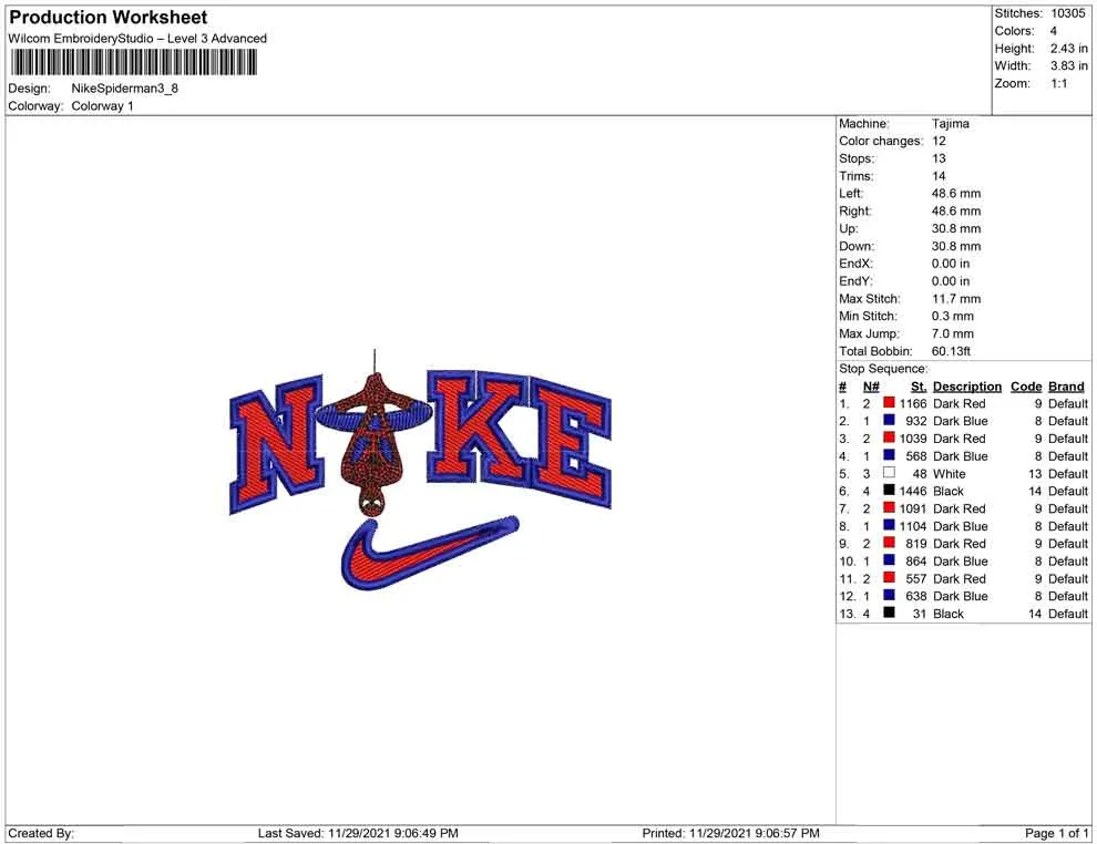 Alternative view of  Embroidered Spiderman Nike Logo 