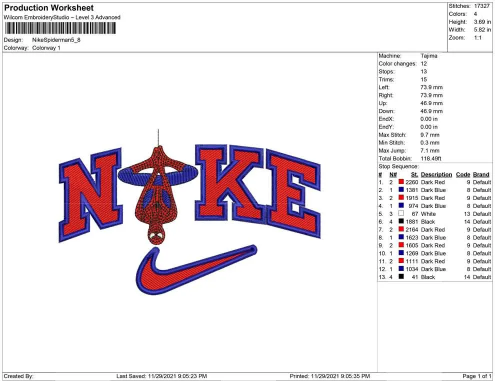 Alternative view of  Embroidered Spiderman Nike Logo 
