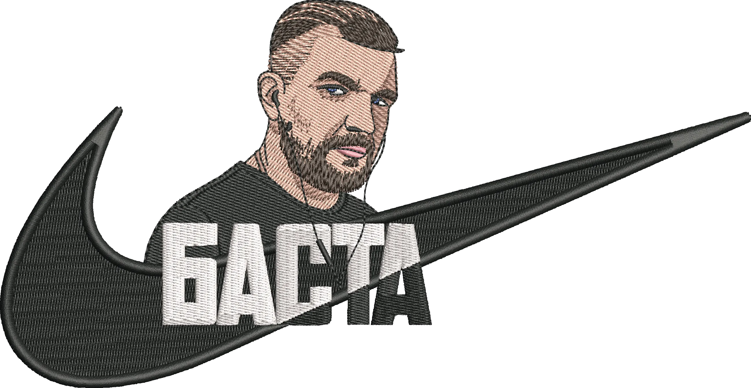 Alternative view of  Embroidered Portrait with Logo Design 