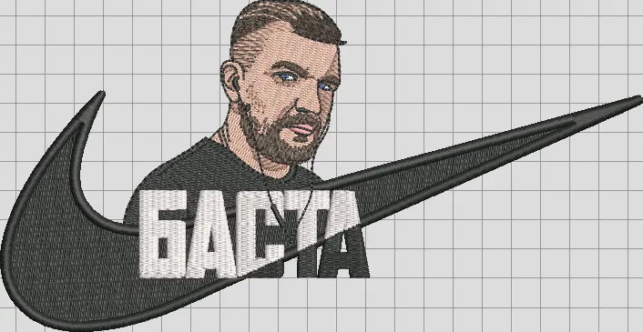 Alternative view of  Embroidered Portrait with Logo Design 