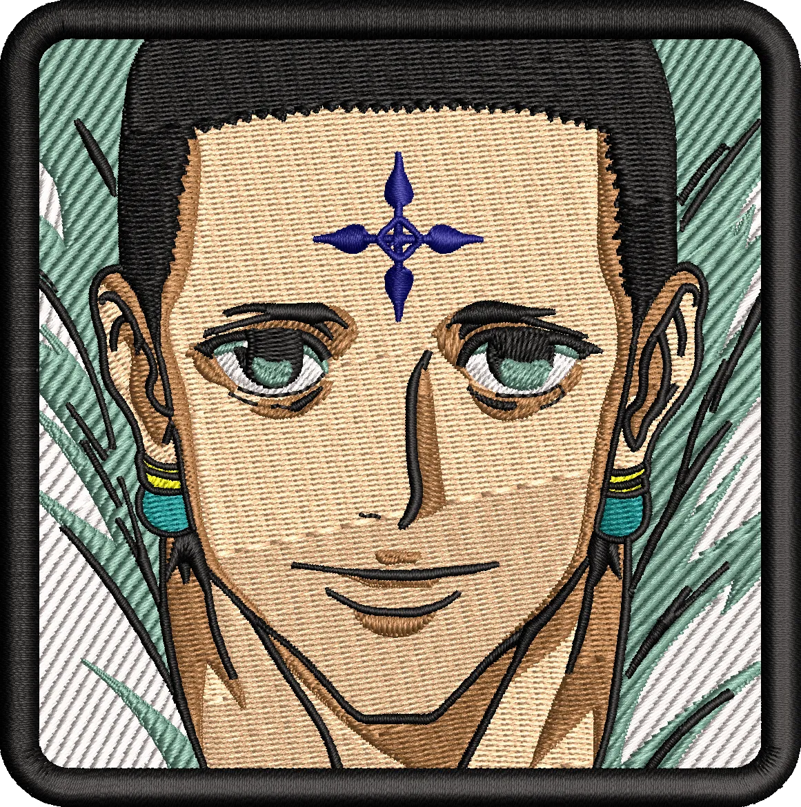 Alternative view of  Embroidered Anime Character Portrait 