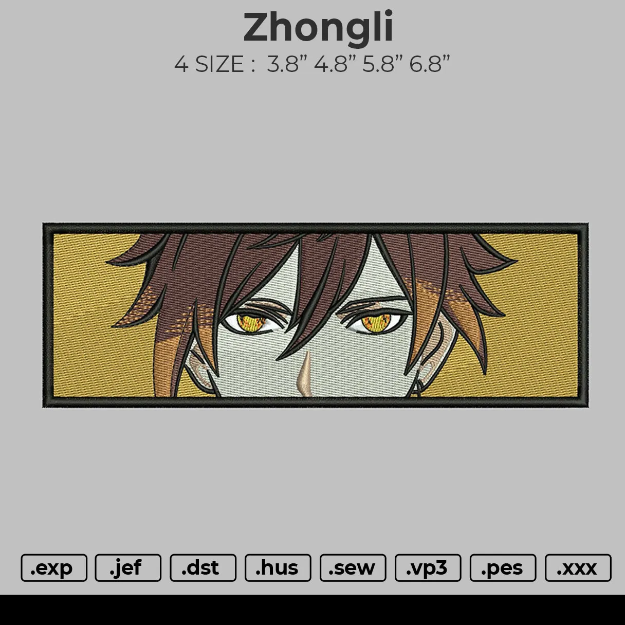 Alternative view of  Embroidered Anime Character Eyes 