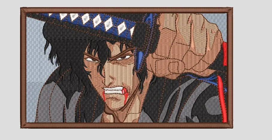 Alternative view of  Embroidered Anime Warrior Portrait 
