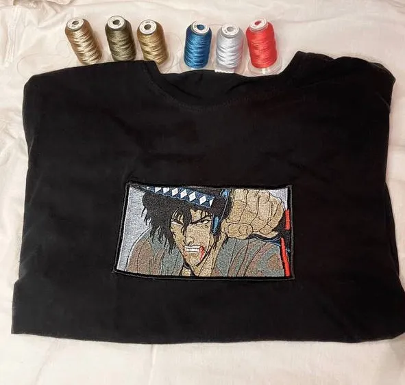 Alternative view of  Embroidered Anime Warrior Portrait 