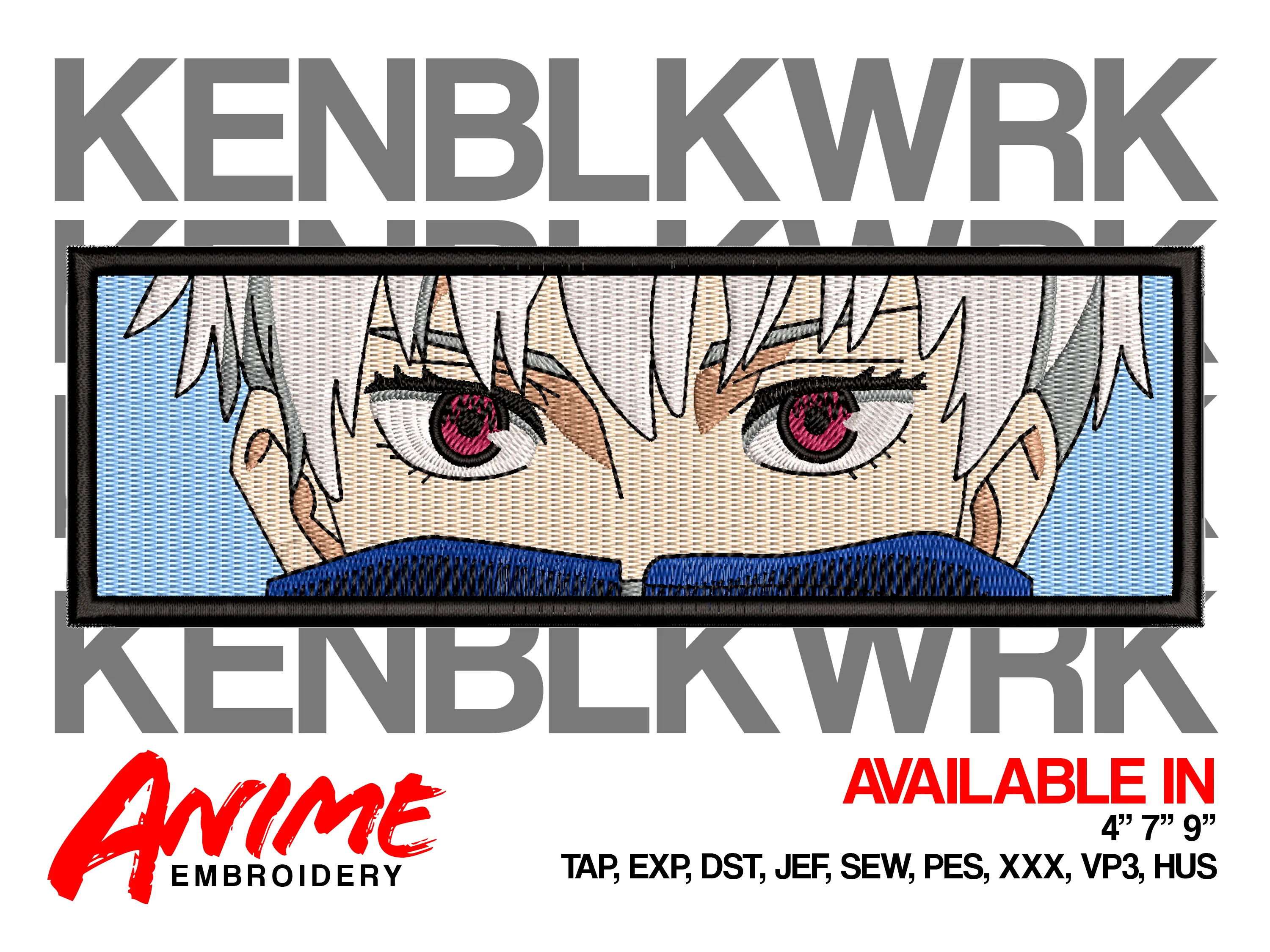 Alternative view of  Embroidered Anime Eyes Close-Up 