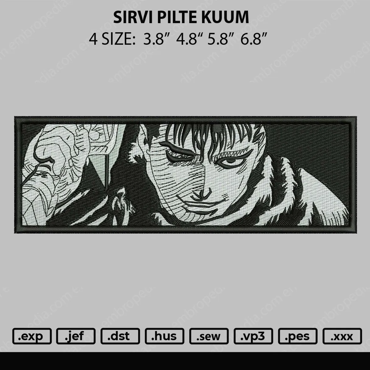 Alternative view of  Manga Character Embroidered Art 