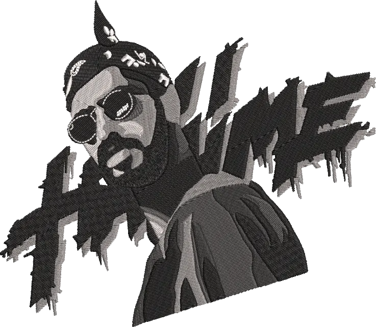 Alternative view of  Embroidered HALF TIME Portrait Design 
