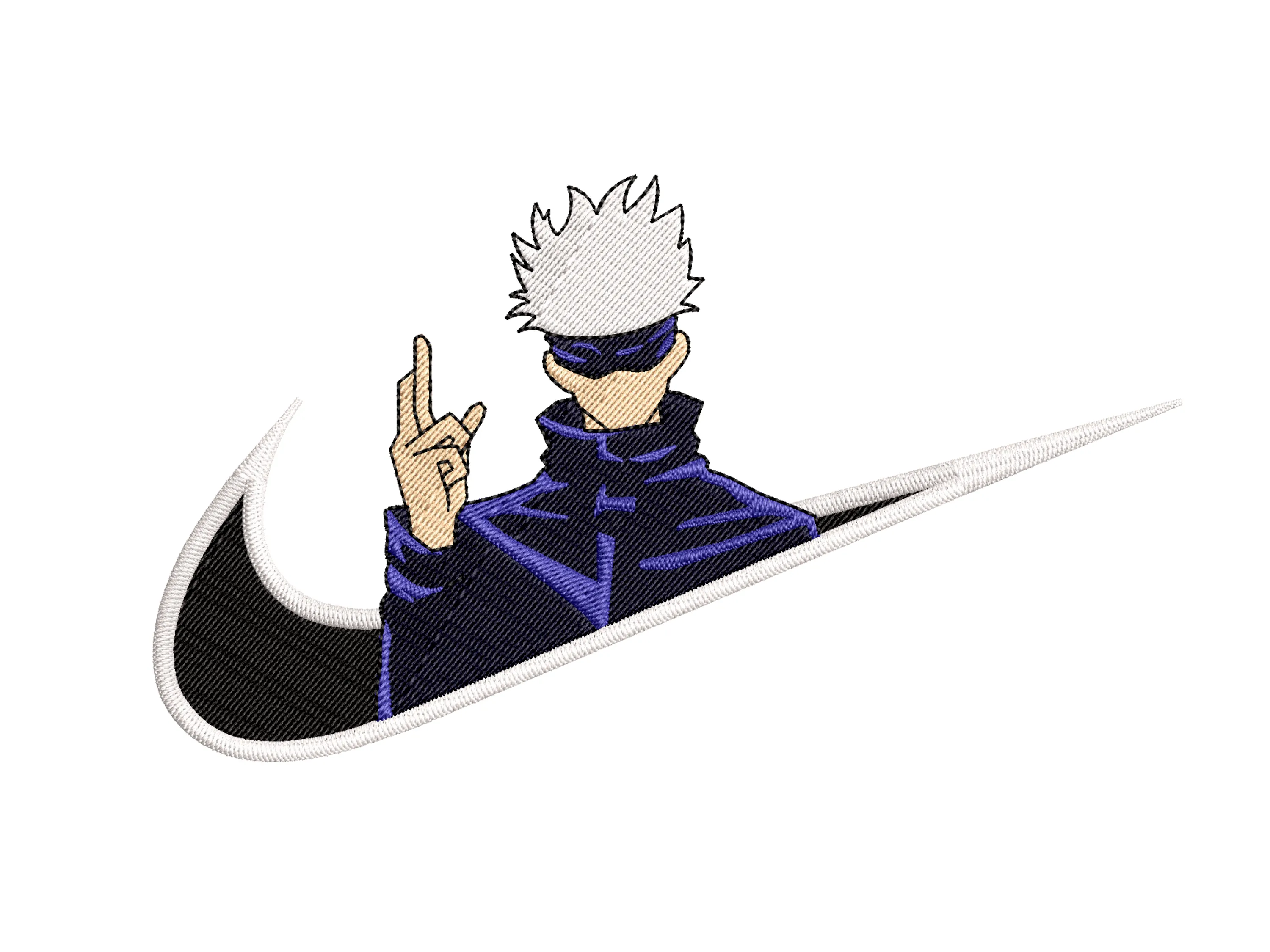 Alternative view of  Gojo Satoru Embroidered Parody 