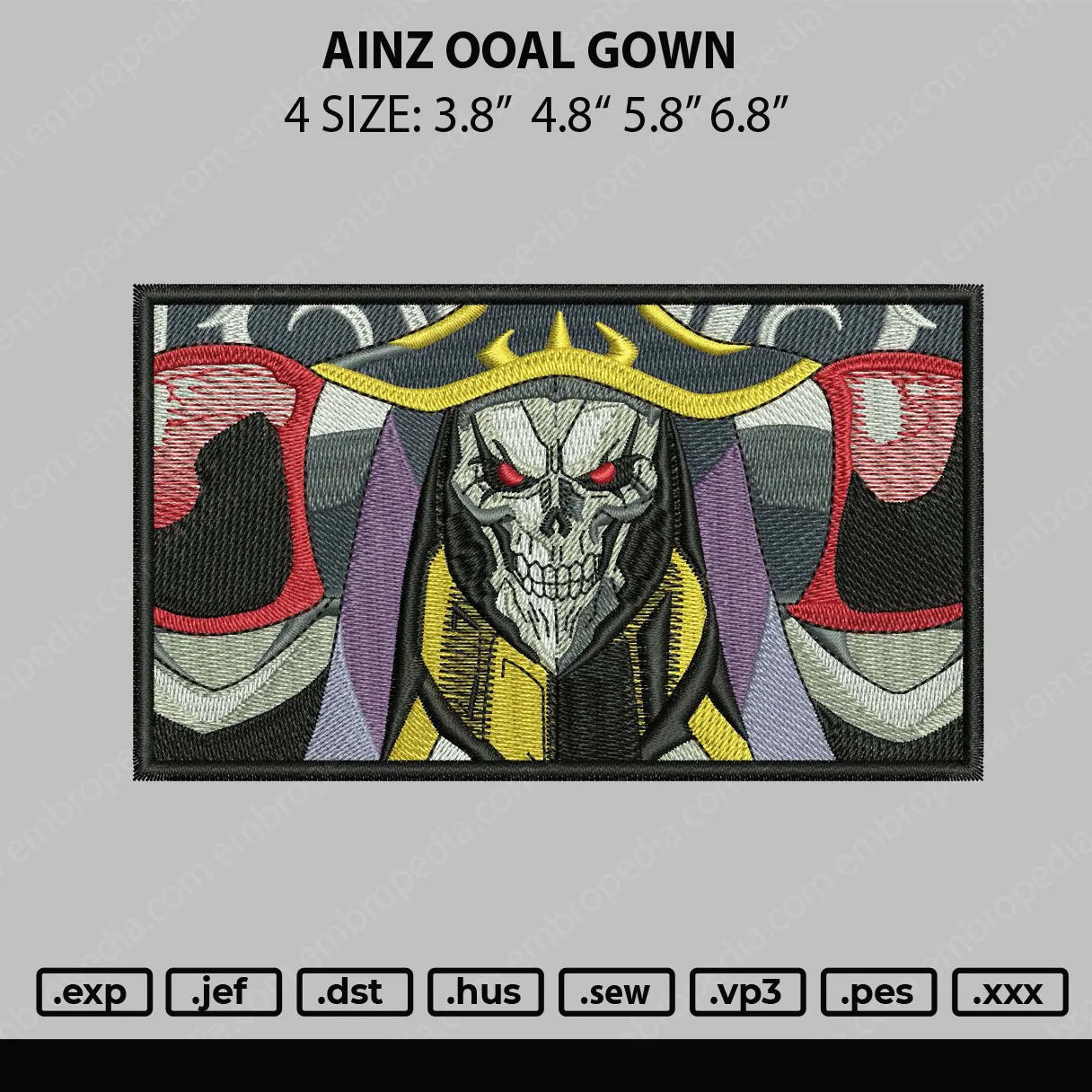 Alternative view of  Embroidered Ainz Ooal Gown Portrait 