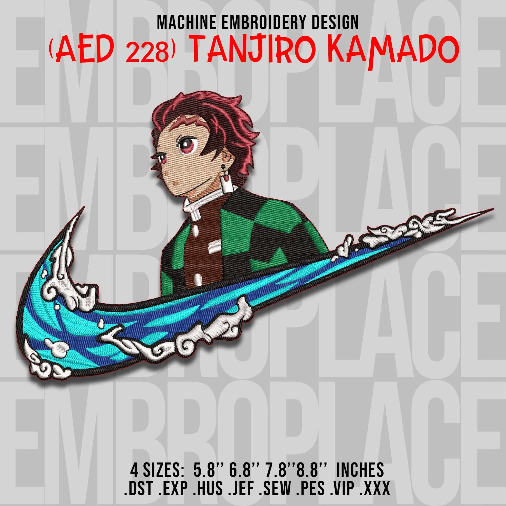 Alternative view of  Tanjiro Kamado Embroidered Patch 