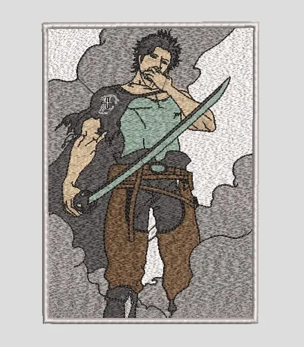 Alternative view of  Embroidered Warrior Portrait 