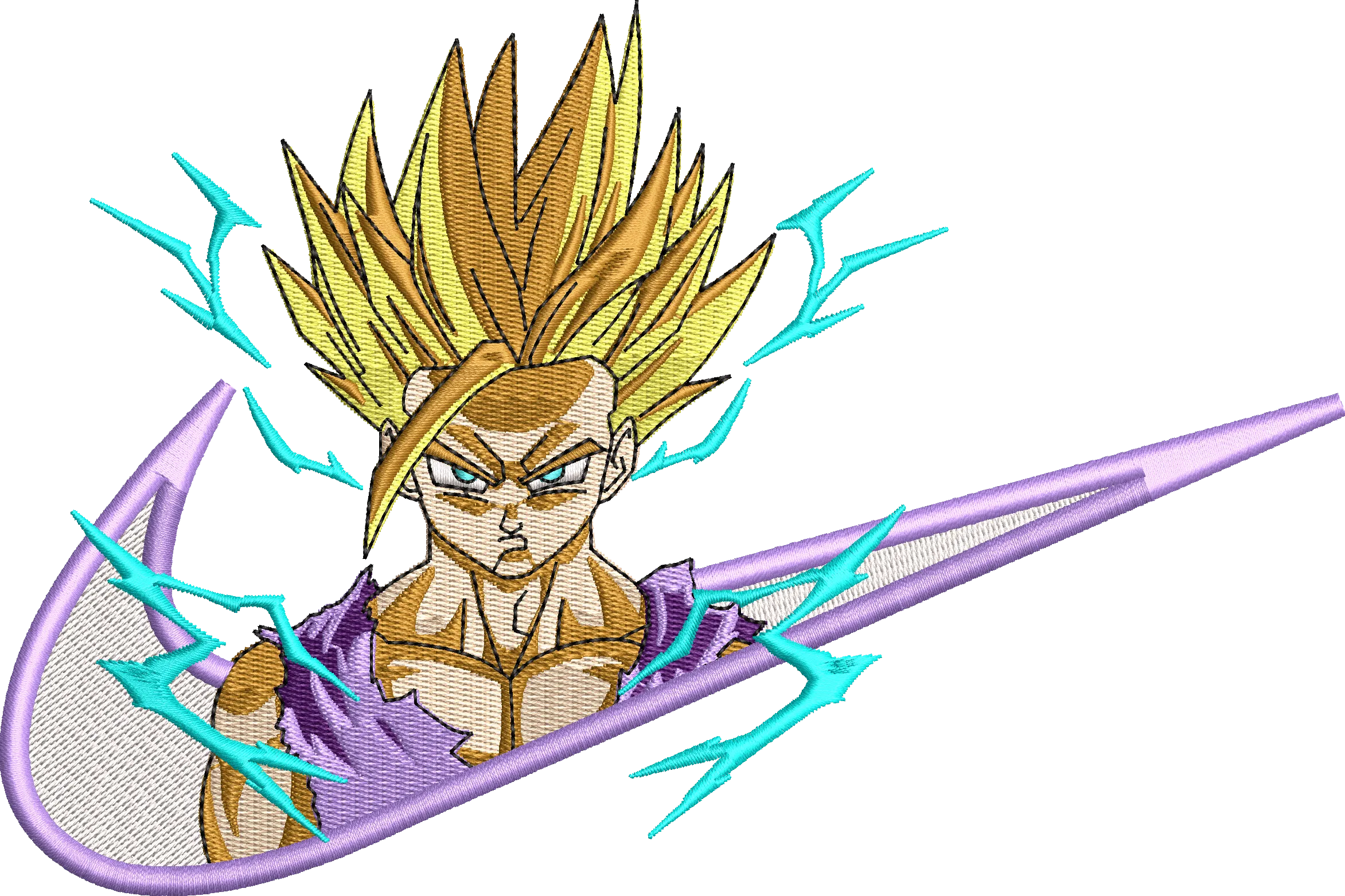 Alternative view of  Super Saiyan Embroidered Logo Art 
