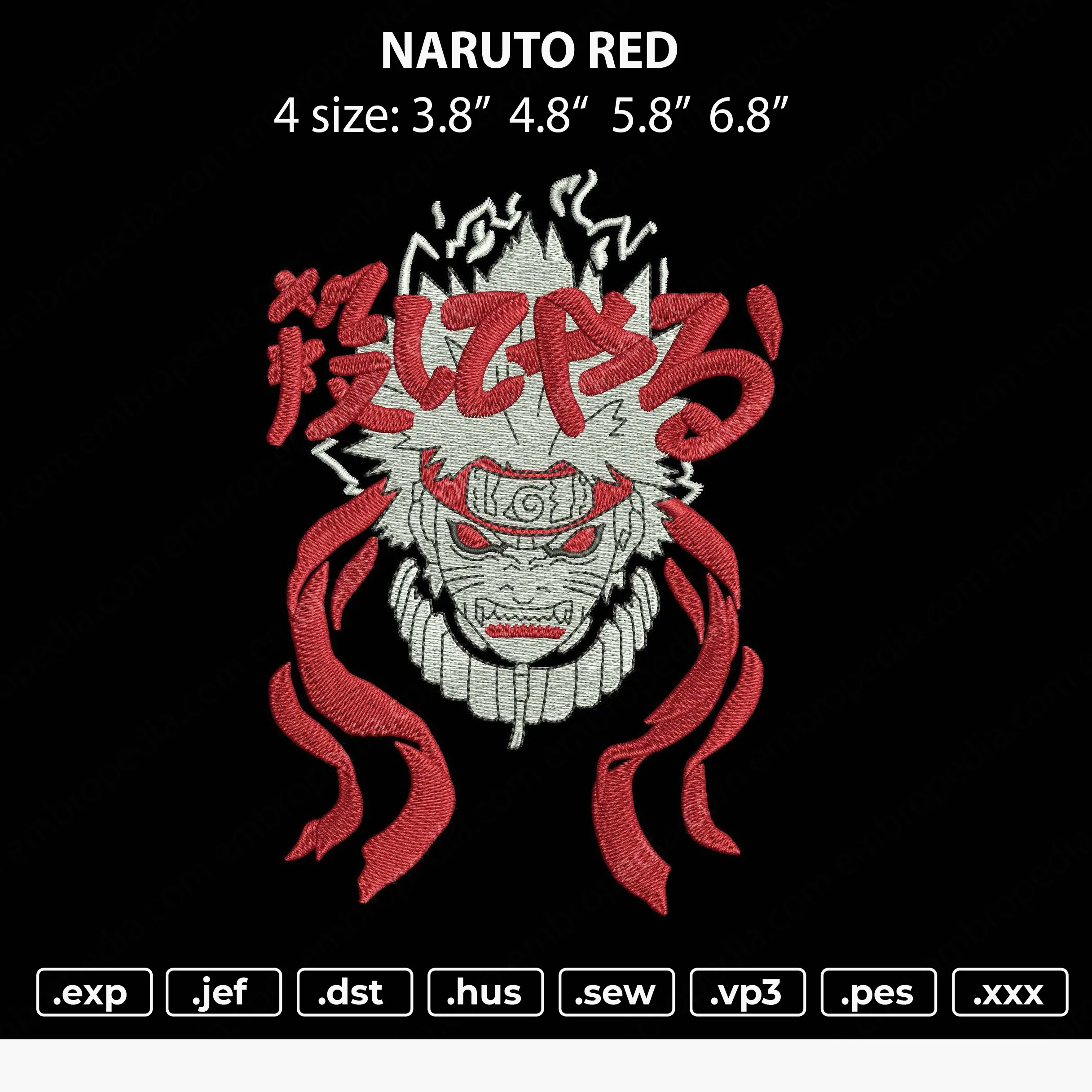 Alternative view of  Naruto Embroidered Mask Design 