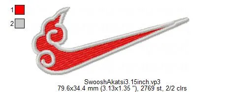 Alternative view of  Embroidered Akatsuki Swoosh Logo 