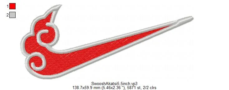 Alternative view of  Embroidered Akatsuki Swoosh Logo 